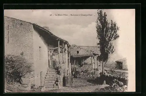 AK Le Mont Pilat, Maisons à Champaillier