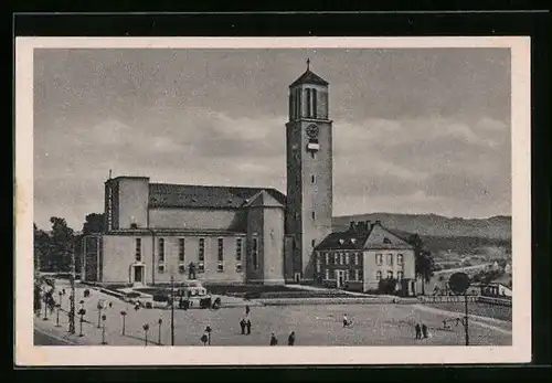 AK Gablonz / Jablonec Nad Nisou, Herz-Jesu-Kirche