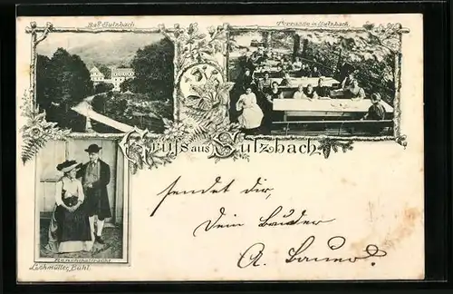 AK Sulzbach, Bad Sulzbach, Terrasse, Renchthaltracht