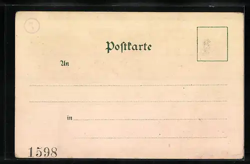 Lithographie Herrenalb, Teilansicht, Klosterruine Frauenalb, Paradies