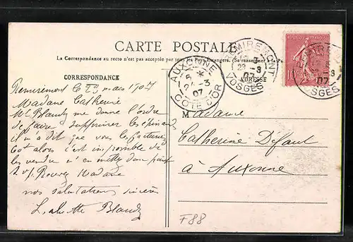 AK Remiremont, Vue générale prise du Parmont