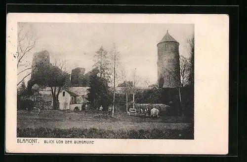 AK Blamont, Blick von der Burgruine