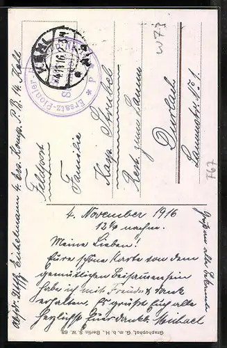 AK Strassburg i. E., Storchennest, im Hintergrund das Münster