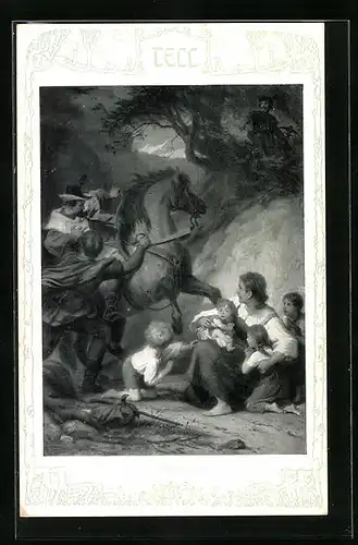 Künstler-AK Theo Stroefer Serie 467, Nr. 7: Tell - Gesslers Tod