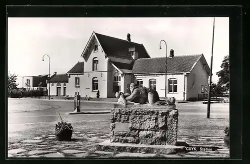 AK Cuyk, Station, Sicht auf den Bahnhof