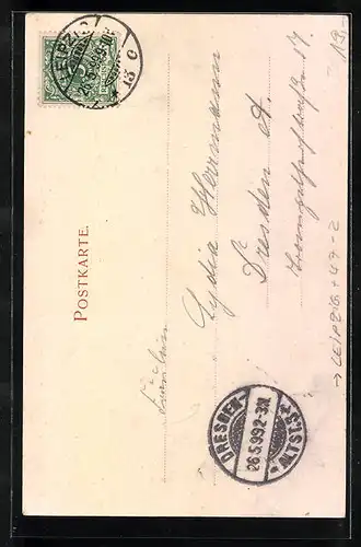 AK Leipzig, Quinquagenarius, Studentenwappen