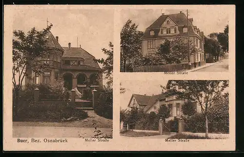 AK Buer /Bez. Osnabrück, Häuser in der Meller Strasse