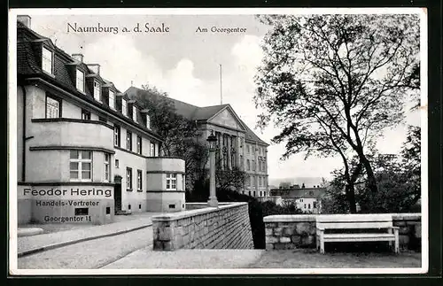 AK Naumburg / Saale, Geschäftshaus von Handelsvertreter Feodor Hering am Georgentor 1