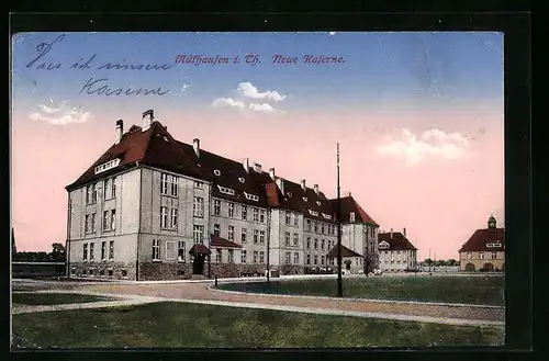 AK Mühlhausen i. Th., Neue Kaserne in der Gesamtansicht