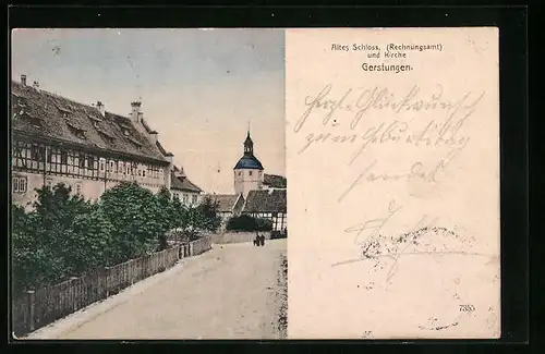AK Gerstungen, Altes Schloss und Kirche