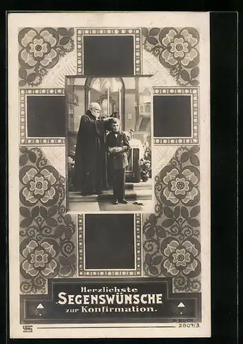 AK Pfarrer segnet Konfirmand, Konfirmation