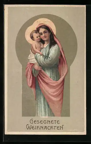 AK Maria mit dem Christuskind, Weihnachten