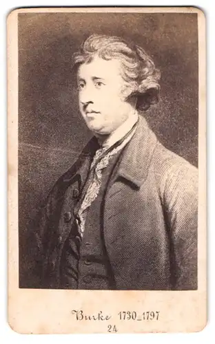 Fotografie J. C. Steuer, Wien, Portrait irish-britischer Schriftsteller Edmund Burke