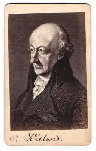 Fotografie J. C. Steuer, Wien, Portrait des Schriftstellers Christoph Martin Wieland