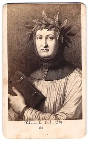 Fotografie J. C. Steuer, Wien, Portrait Dichter Francesco Petrarca