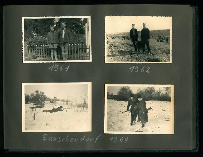 Fotoalbum 73 Fotografien Ückermünde, Soldaten, DDR Grenzschutz, Kaserne, Motorrad MZ 10