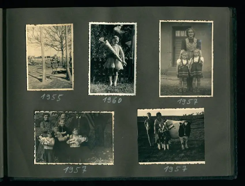 Fotoalbum 73 Fotografien Ückermünde, Soldaten, DDR Grenzschutz, Kaserne, Motorrad MZ 13