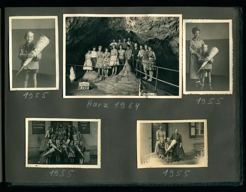 Fotoalbum 73 Fotografien Ückermünde, Soldaten, DDR Grenzschutz, Kaserne, Motorrad MZ 6