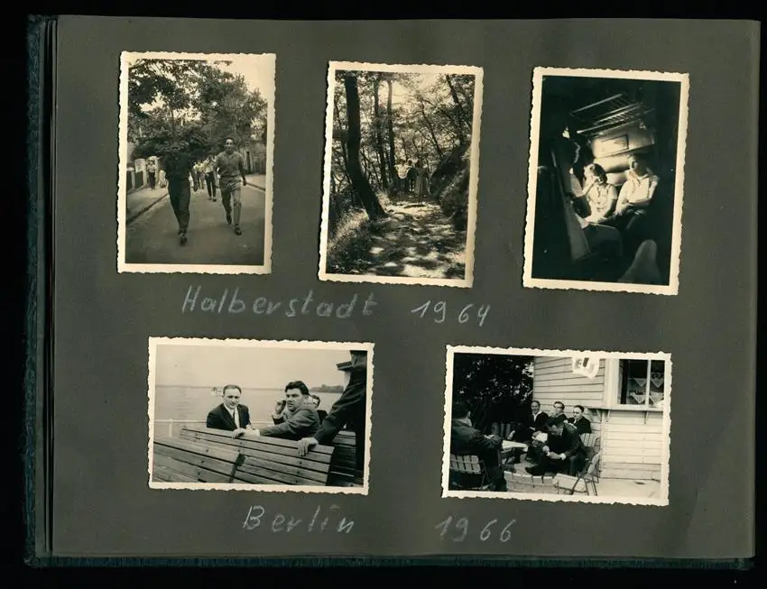 Fotoalbum 73 Fotografien Ückermünde, Soldaten, DDR Grenzschutz, Kaserne, Motorrad MZ 8