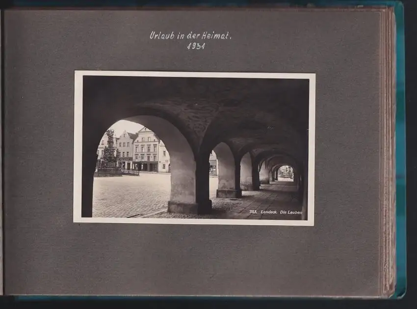 Fotoalbum 70 Fotografien, Ansicht Landeck in Schlesien / Ladek-Zdrój, 1930, Strassenpartie, Evangelische Schule, Kurhaus 8