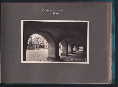 Fotoalbum 70 Fotografien, Ansicht Landeck in Schlesien / Ladek-Zdrój, 1930, Strassenpartie, Evangelische Schule, Kurhaus