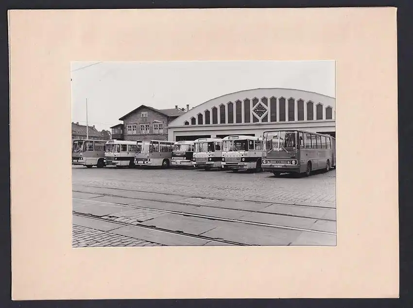 Fotokassette 9 Fotografien, Strassenbahn der Verkehrsbetriebe Dresden, BPO und der BGL, Wartunghalle 6