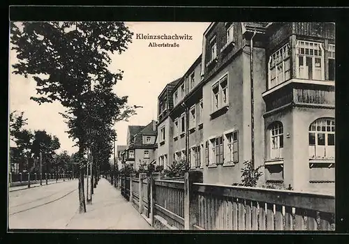 AK Kleinzschachwitz, Häuser an der Albertstrasse