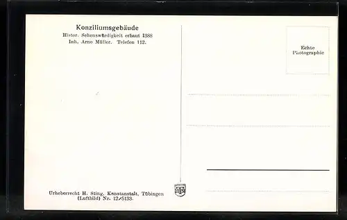 AK Konstanz a. B., Fliegeraufnahme vom Ort