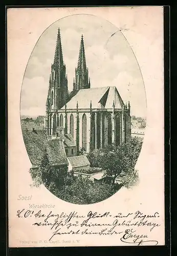 AK Soest, Blick auf die Wiesekirche