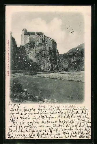 Relief-AK Bolzano, Burg Runkelstein
