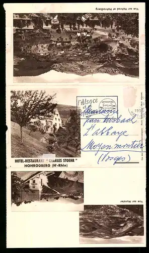 Klapp-AK Hohrodberg, Hotel-Restaurant Charles Stoehr, Ortsansicht
