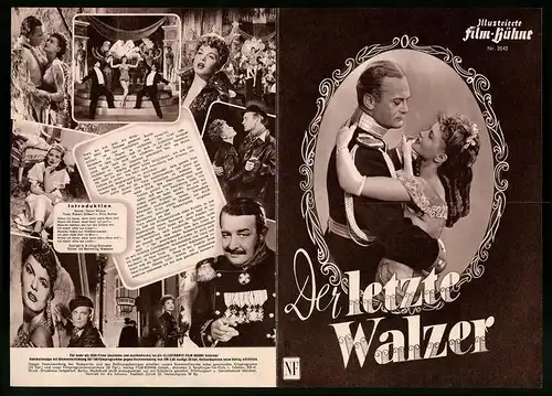Filmprogramm IFB Nr. 2042, Der letzte Walzer, Eva Bartok, Curd Jürgens, Regie: Arthur Maria Rabenalt
