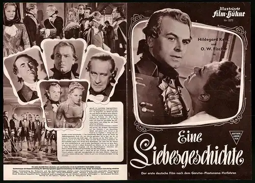 Filmprogramm IFB Nr. 2272, Eine Liebesgeschichte, Hildegard Knef, O. W. Fischer, Regie: Rudolf Jugert