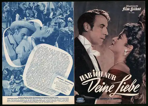 Filmprogramm IFB Nr. 2203, Hab ich nur Deine Liebe, Johannes Heesters, Gretl Schörg, Regie: Eduard von Borsody