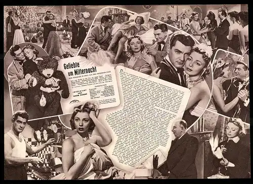 Filmprogramm IFB Nr. 2097, Geliebte um Mitternacht, Dany Robin, Jean Marais, Regie: Roger Richebé