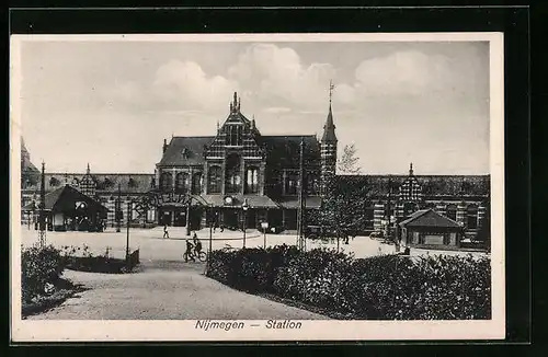AK Nijmegen, Station, Bahnhof im Sonnenschein