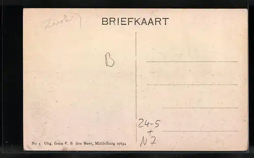 AK Cuijk, Watersnood 1920, Beersche weg, Hochwasser