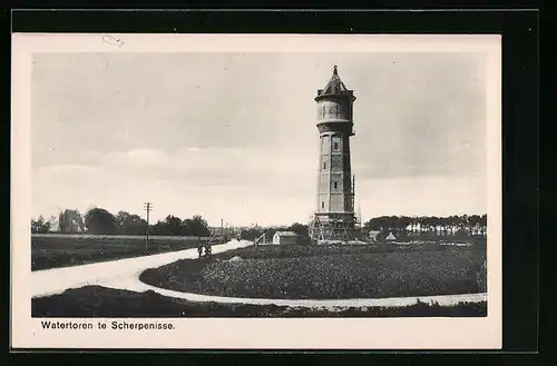 AK Scherpenisse, Watertoren, Blick zum Wasserturm