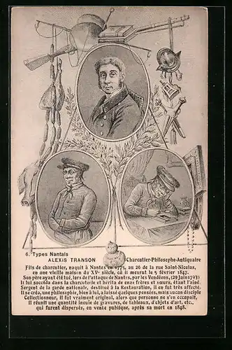 AK Nantes, Alexis Transon, Charcutier-Philosophe-Antiquaire