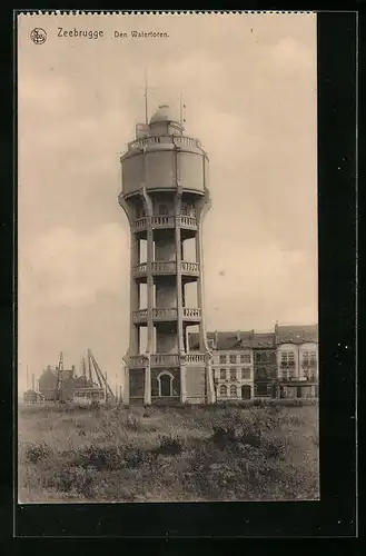 AK Zeebrugge, Den Watertoren, Wasserturm