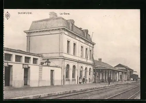 AK Dixmude, La Gare, Bahnhof