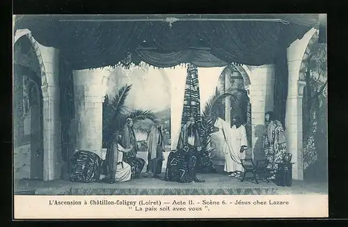 AK Chatillon-Coligny, L`Ascension, Jésus chez Lazare
