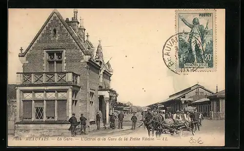 AK Beauvais, La Gare, Bahnhof