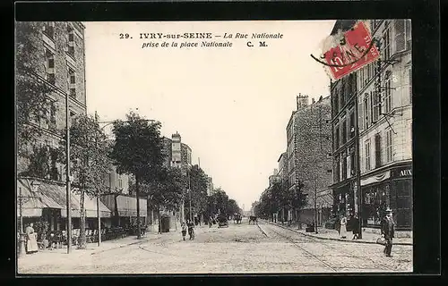 AK Ivry-sur-Seine, La Rue National