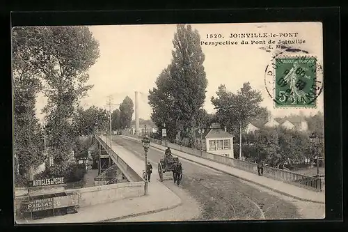 AK Joinville-le-Pont, Perspective du Pont de Joinville