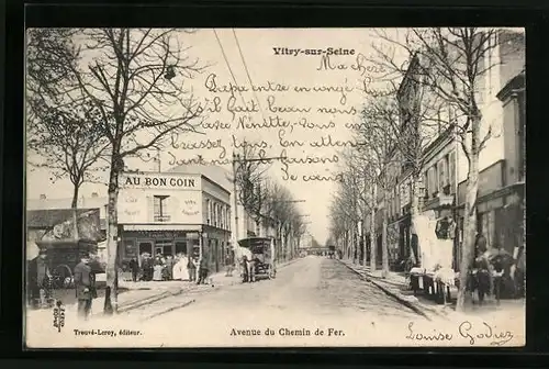 AK Vitry-sur-Seine, Avenue du Chemin de Fer