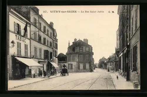 AK Vitry-sur-Seine, La Rue Saint-Aubin