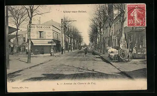 AK Vitry-sur-Seine, Avenue du Chemin de Fer
