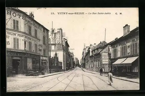 AK Vitry-sur-Seine, La Rue Saint-Aubin