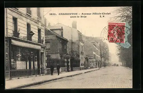 AK Charenton, Avenue Félicie Cholet vers le Bois